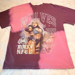 Darc Sport Wolves Split Dye Warrior Woman Tee Small